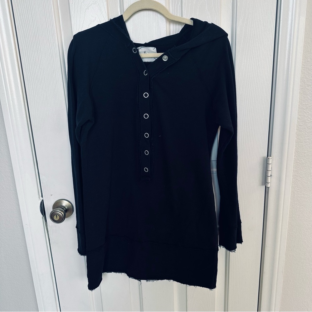 Aritzia Linq Hooded Women’s Sweatshirt Dress Cotton/ Modal Size S Lagenlook Boho